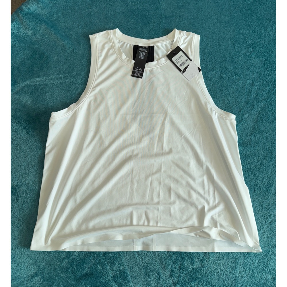 Peloton Interlock Bonded Performance Run Tank White WT00905-100-L Mens Large NWT